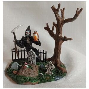 Lemax Spooky Town Rest In Peace Halloween Decor Grim Reaper Graveyard 63555 Box